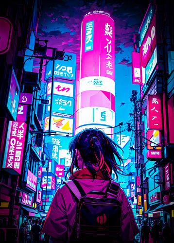 Cyberpunk Style Japan Anime Girl