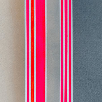 Pulse Square – Neon Stripe Art Print, quadratische Ausgabe