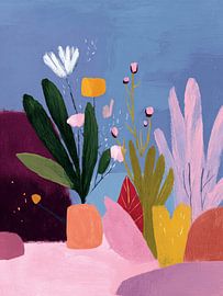 Colourful botanical abstract by Studio Allee