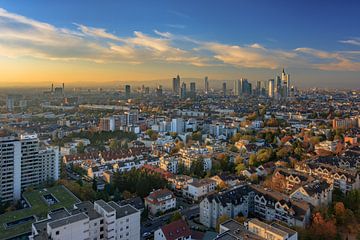 De stad Frankfurt van boven van Fotos by Jan Wehnert