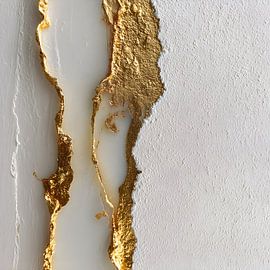 Minimalistische Abstract Wabi-Sabi Gold Kunst von Online Arts