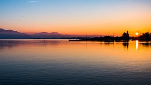 Coucher de soleil à Seebruck am Chiemsee