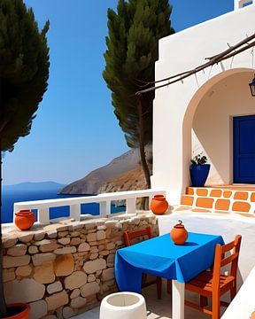 Mediterranean Terrace View by Kintsugi99