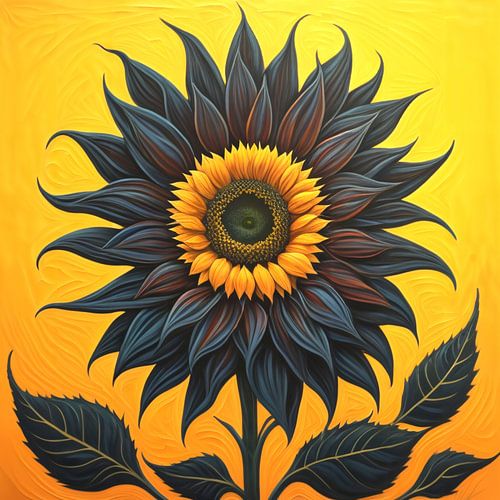 Sonnen Blume in Schwarz und Gelb