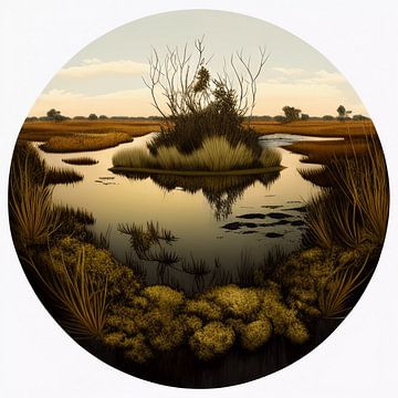 Moeras reflecties van Vythryd Arts
