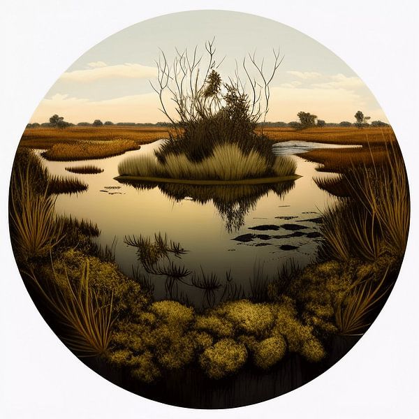 Moeras reflecties van Vythryd Arts