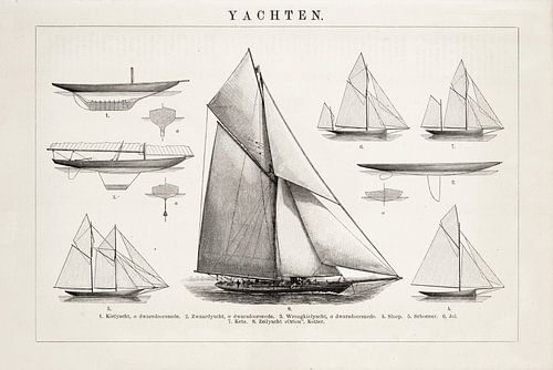 Gravure vintage Yachts sur Studio Wunderkammer