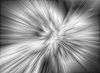 Black and white explosion