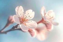 Delicate cherry blossoms in soft light by Poster Art Shop