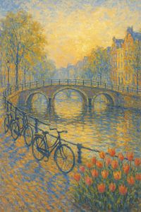 Amsterdam Sunrise Grachten - Die goldene Stille des Morgens