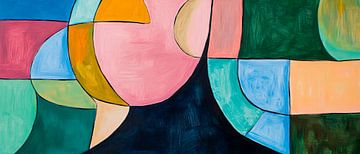 Harmonie colorée - Composition abstraite Géométries de la sur Poster Art Shop