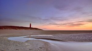 Phare de Texel au coucher du soleil