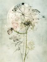 Nature morte moderne avec des fleurs dans le style japonais