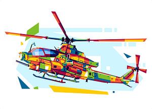 AH-1Z Viper dans le style WPAP sur Lintang Wicaksono