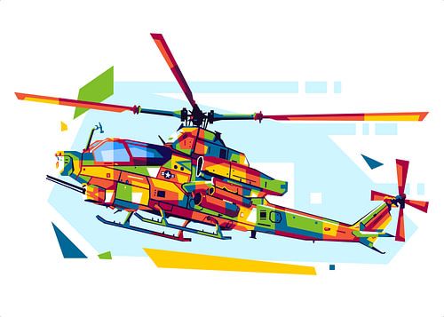 AH-1Z Viper in WPAP-stijl