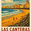LAS CANTERAS – Lebendiger Strand mit Stadtblick von Sabine Wagner