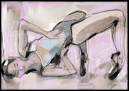 Verleiding in Beweging – Abstracte Vrouwelijke Figuur