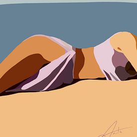 Sur la plage sur Art by HUNCH