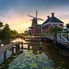 Le calme du soir près du moulin et de l'embarcadère d'Onderdendam sur KB Design & Photography (Karen Brouwer)