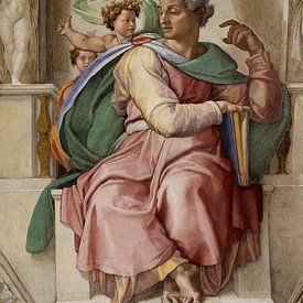 Michel-Ange. Chapelle Sixtine (détail) sur 1000 Schilderijen