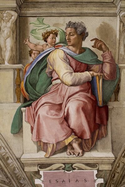Michelangelo. Sixtinische Kapelle, Jesaja von 1000 Schilderijen