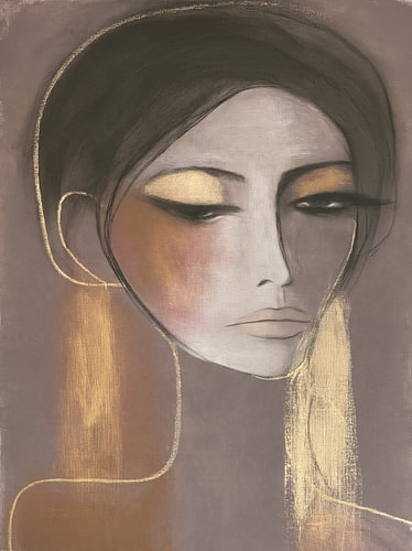 Porträt „Goldene Eleganz“ von Bert Nijholt