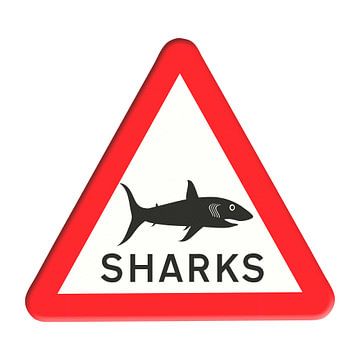 Sharks warning sign by Grüntyers .