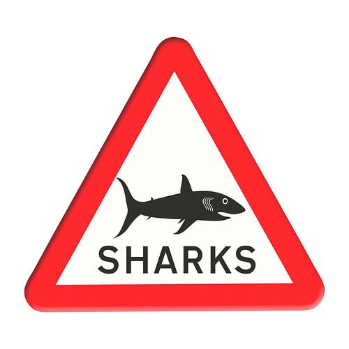 Sharks waarschuwingsbord