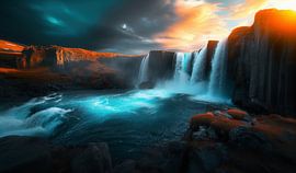 Herbstidylle am Wasserfall