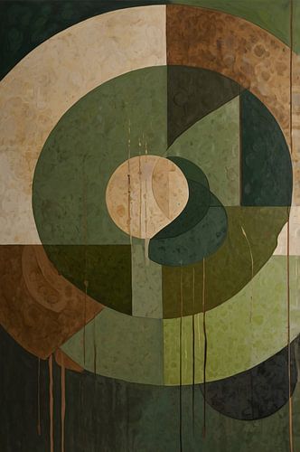 Geometrische abstracte vormen in natuurlijke kleuren