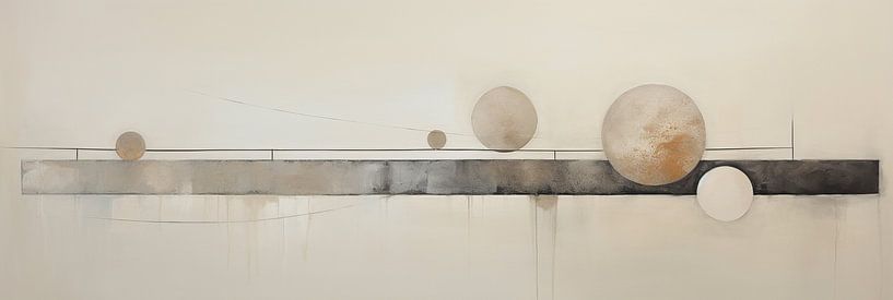 Evenwicht | Goud van Abstract Schilderij