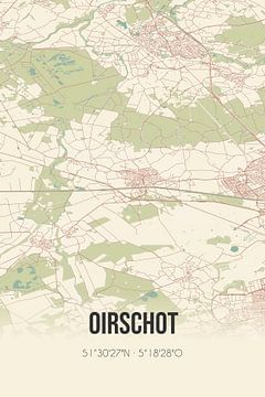 Vintage landkaart van Oirschot (Noord-Brabant) van Rezona