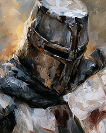 Behind the Visor | The Crusader series | Grey, Gold, Black by Atelier Tijdloos