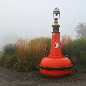 Une bouée rouge dans un paysage brumeux sur Jose Lok
