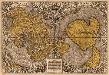 Weltkarte von 1531 von Jan Bechtum