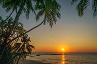 Sunset at Ngapali beach, Myanmar