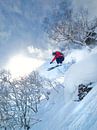 Ski sprung, Niseko, Hokkaido, Japan von Menno Boermans Miniaturansicht