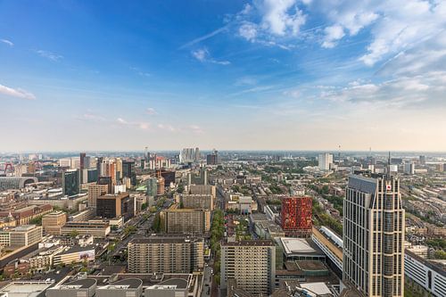 De skyline van Rotterdam vanaf de Delftse Poort