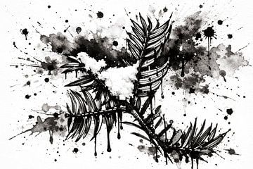 Stedelijke textuurkunst in zwart-wit