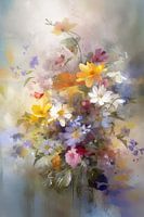 Stilleben mit Wildblumen