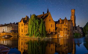 Het oude centrum van Brugge - België van Mart Houtman