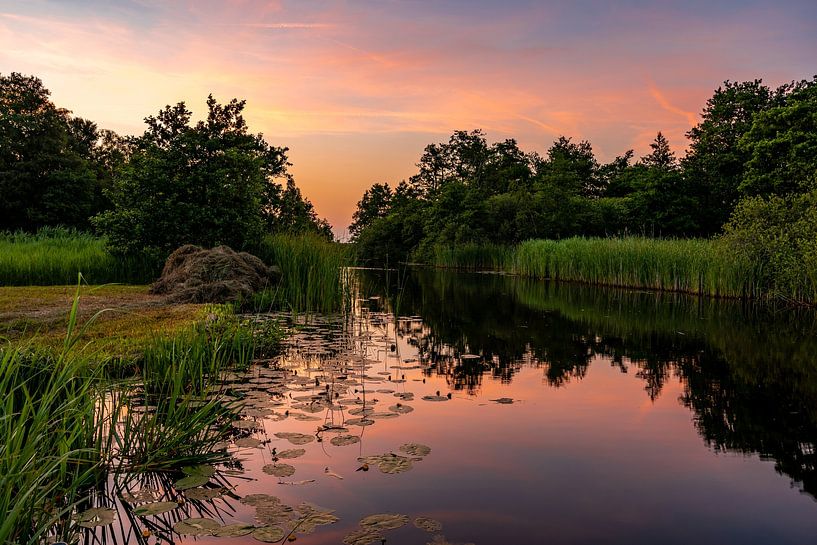 Sunset reflection in the water by Dafne Vos