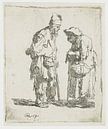 Mendiant et mendiant en conversation, Rembrandt van Rijn par Ed z'n Schets Aperçu