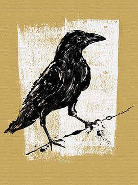 Drawing carrion crow 2 by Lida Bruinen