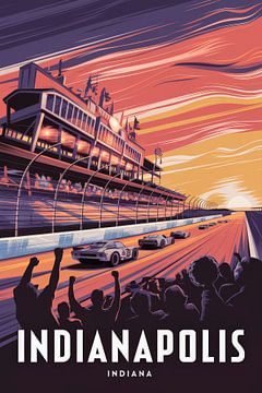 Indianapolis, Indiana Vintage Reisposter van Poster Art Shop
