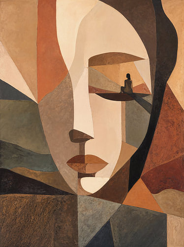 Soft Earth — An abstract landscape and a portrait of a woman