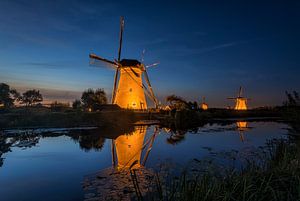 De verlichte molens van Kinderdijk van Raoul Baart