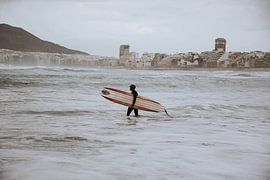 Solitary Surfer at Las Canteras by Mariacristina Ello