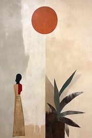 Taupe & Beige Schilderij van ARTEO Schilderijen