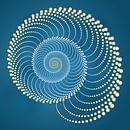 Organische groei, cirkel in blauw van True Nature Art thumbnail